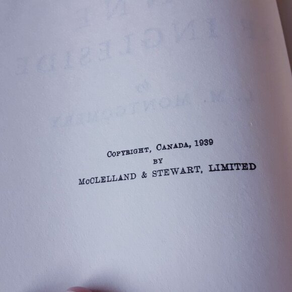 1939 Anne of Ingleside L.M Montgomery Canadian Edition Hardcover - Picture 9 of 16